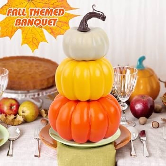 Pumpkin Stack Table Center Piece - Picture 3 of 4